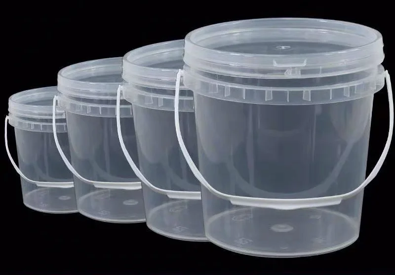 500ml to 10l hot sell clear round shape plastic PP food grade bucket