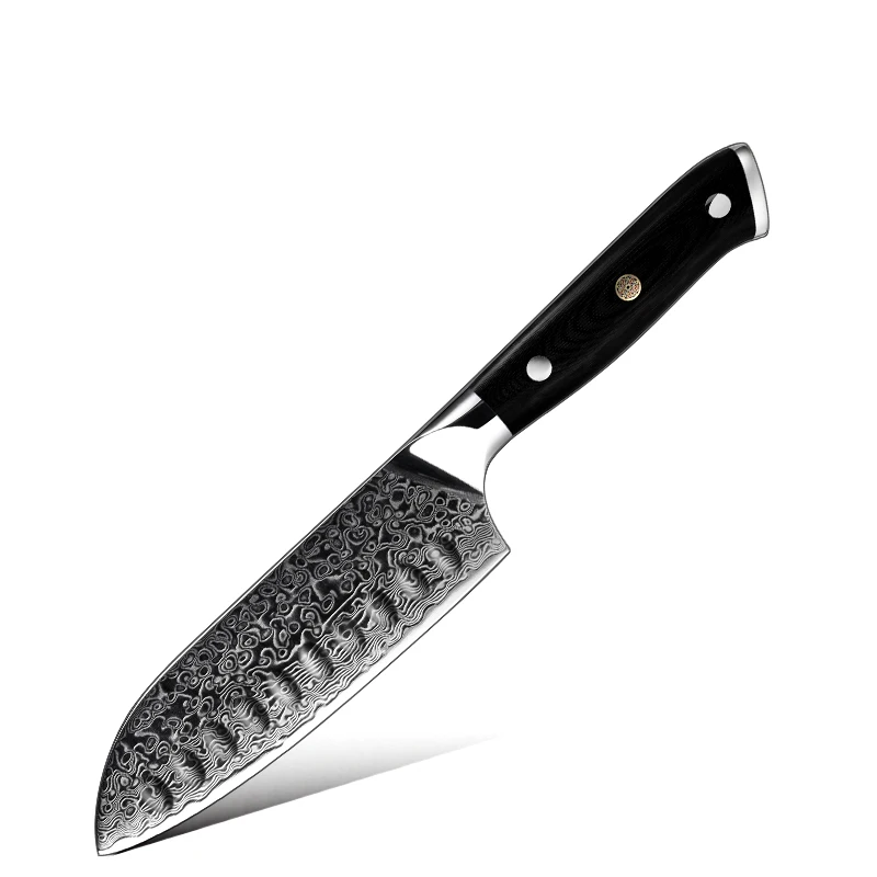 Wholesale Santoku Knife AUS10 Japanese Damascus Steel Kitchen Knife 67 Layers High Carbon Stainless Steel Chef Cooking