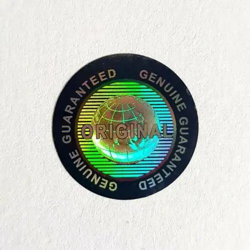 Custom PET Hot Stamping Paper Adhesive Labels with Hologram Sliver Stamping Foil sticker