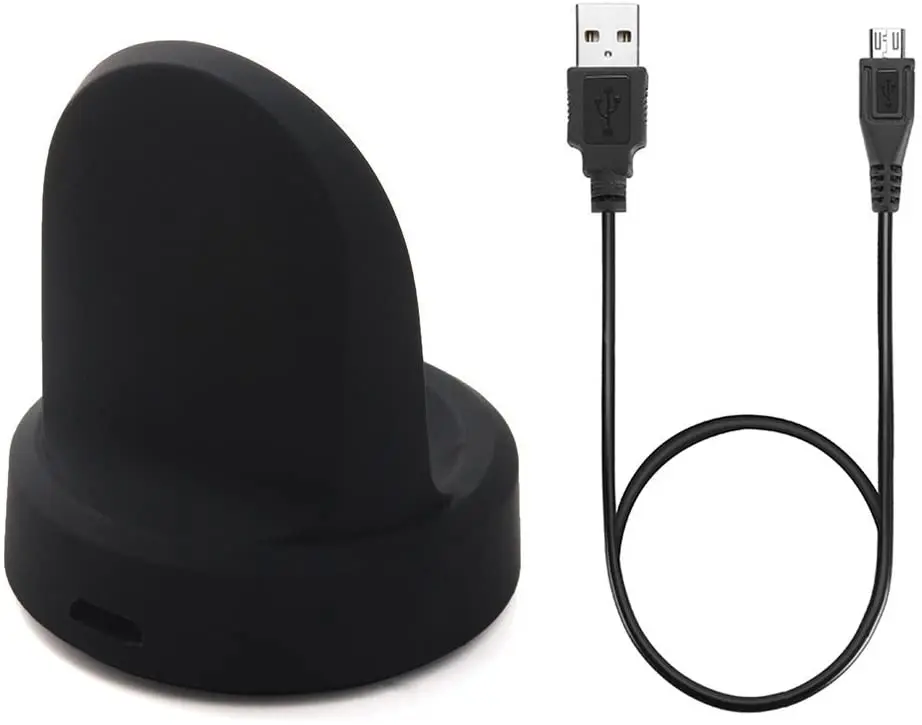 For Samsung Gear S3 Charger, Qi Charging Dock for Samsung Gear S3 Classic/Frontier Smartwatch (Black)