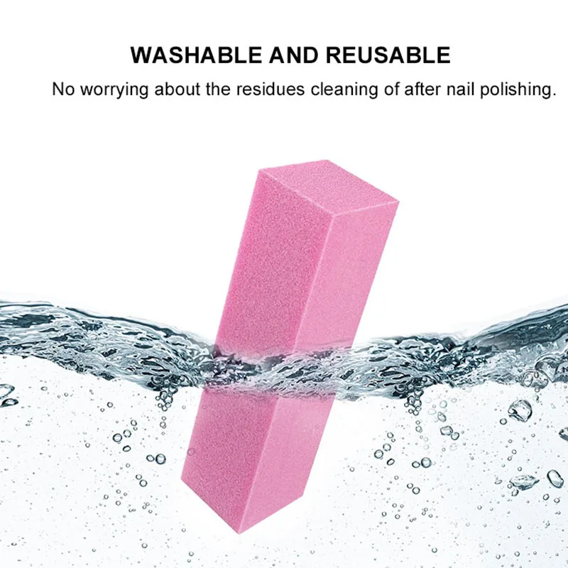 Professional 4 Way black color sponge mini nail buffer block sanding buffing filer polisher for polish acrylic nails