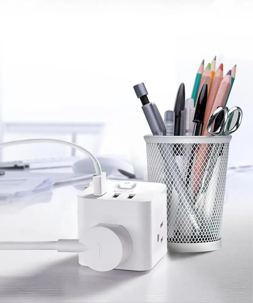 FREE SHIPPING GONGNIU Portable 3 Ports USB Power Outlet 1.5M Extension Cord  3 AC Switched Extension Cables Socket Outlet