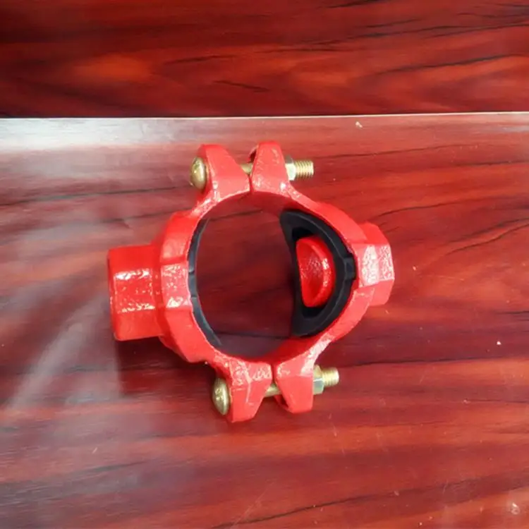 Surface Painting Treatment Ductile Iron/Cast Iron Drain Pipe Fittings Grooved Coupling Clamp with Bolt