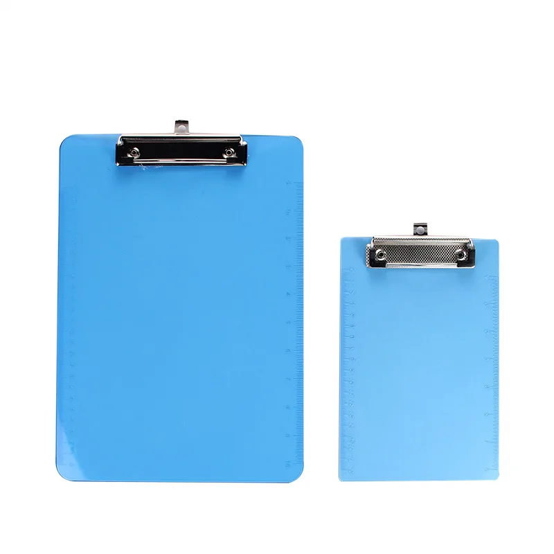 Budget transparent Plastic clipboard with ruler for Kids students and Office