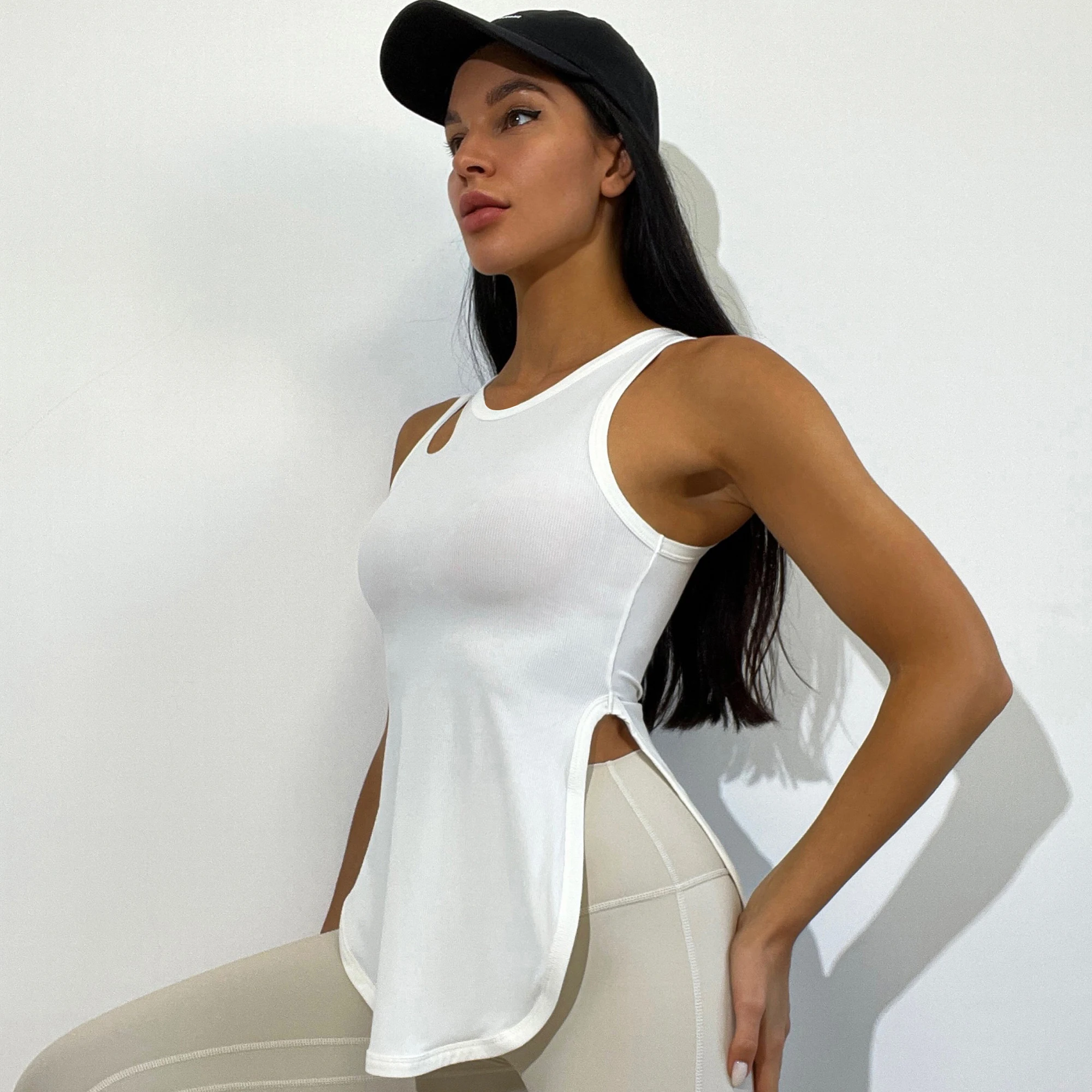 Pt sports wholesale high quality Vest One Piece clothes Ribbed No Pads women gym fitness wear
