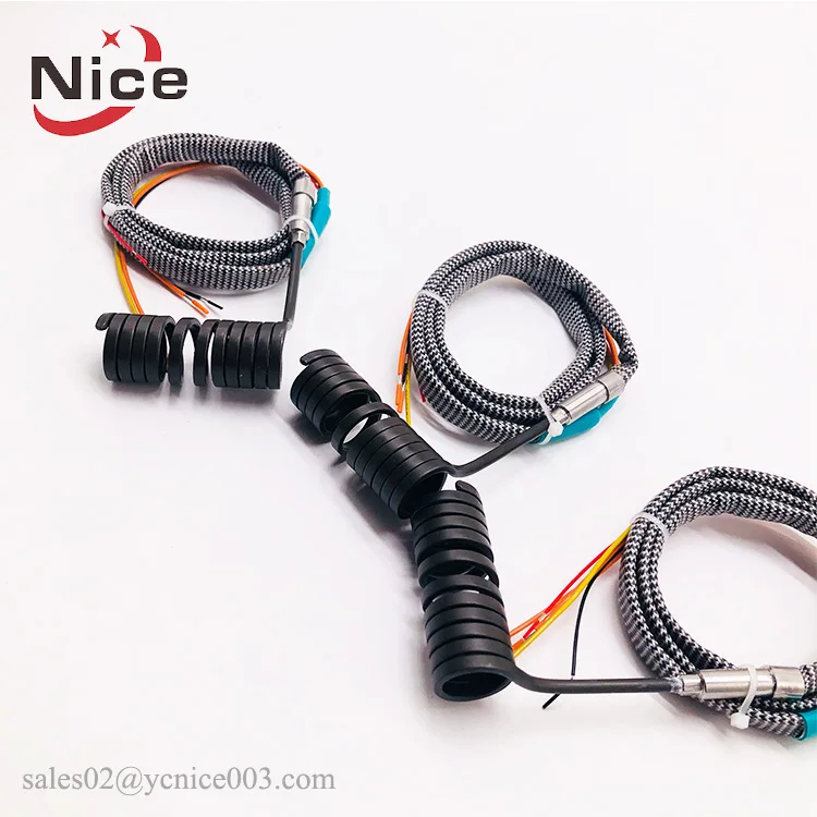 spring coil heater hot runner heater with stainless steel flexible cable