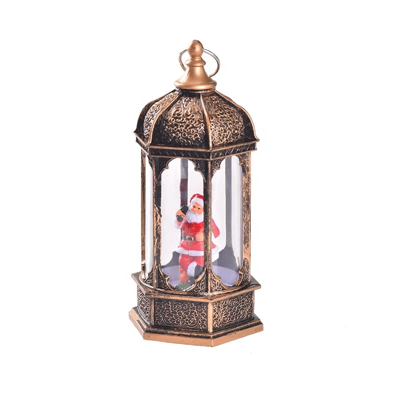 Crafts Christmas Wholesale Vintage Festival Hexagonal Water Injection Lamp Decoration Item Party Night Lights Table Decorations