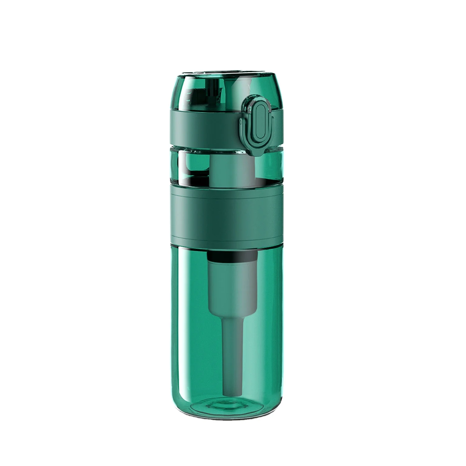 750ml Portable Sport Plastic Drinking Water Bottle with carbon cartridge