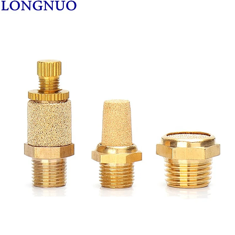 Pneumatic solenoid valve SLL adjustable silencer SML flat top pagoda full copper silencer bsl-01/02/03/04