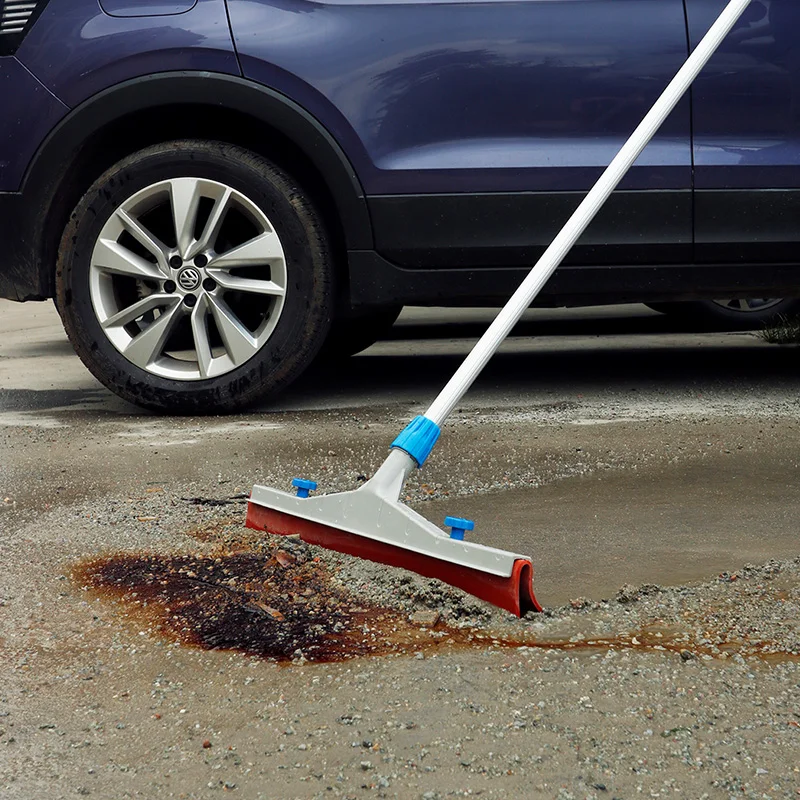 Professional 75cm adjustable head double foam rubber silicone industrial plastic water floor squeegee for restaurant kitchen