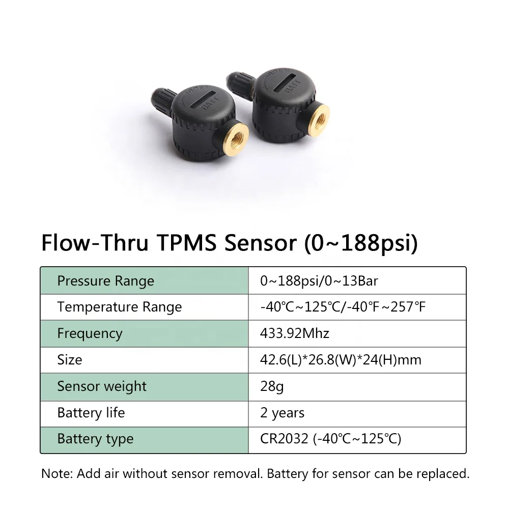tire pressure monitoring system 12 sensors TPMS for trucks trailers