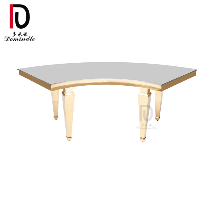 Dubai Wedding decoration half moon table Stainless Steel Wedding Table