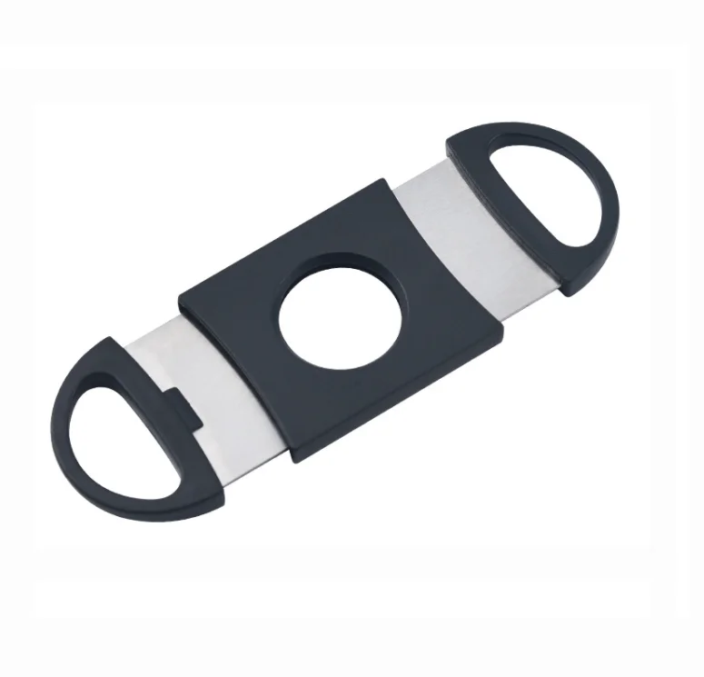 2022 Amazon Best Sale Cutter Cigar Double Blade Drop Cigar Scissor Plastic Metal Custom Logo Cigar Cutter