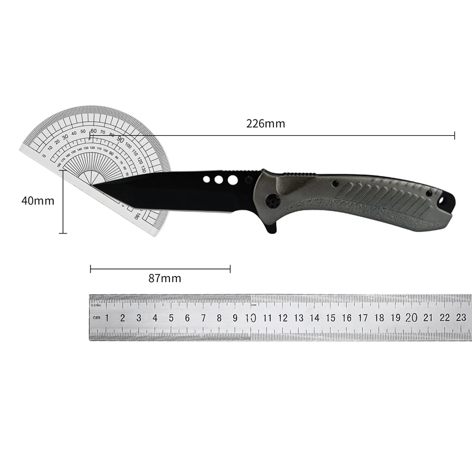 Stainless steel knife with blade lock best mens pocket jungle king combat knife