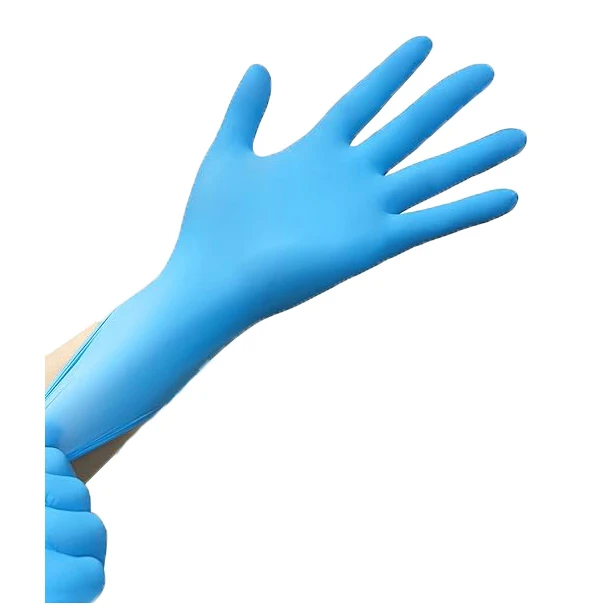 Wholesale Pet Crafts Gardening Strong Air Tightness Disposable Household Nitrile Blue Hand Gloves