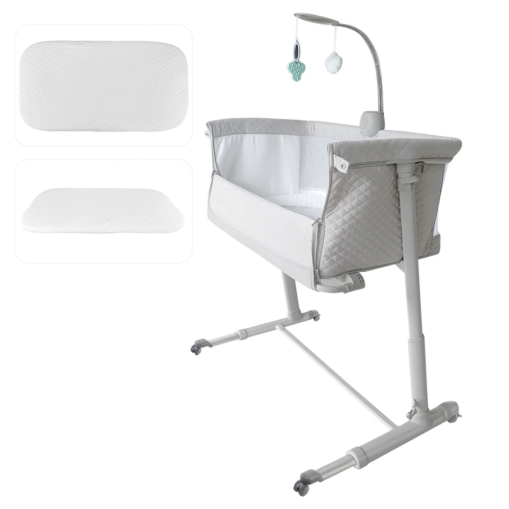 Регулируемая детская люлька для новорожденных, манеж с музыкальной шкатулкой, Легкая Складная портативная кроватка для сна