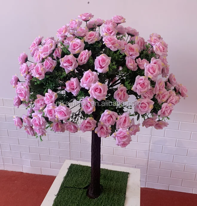 Large Cherry Blossom Tree Outdoor Pink Wedding Party Decoration Table
