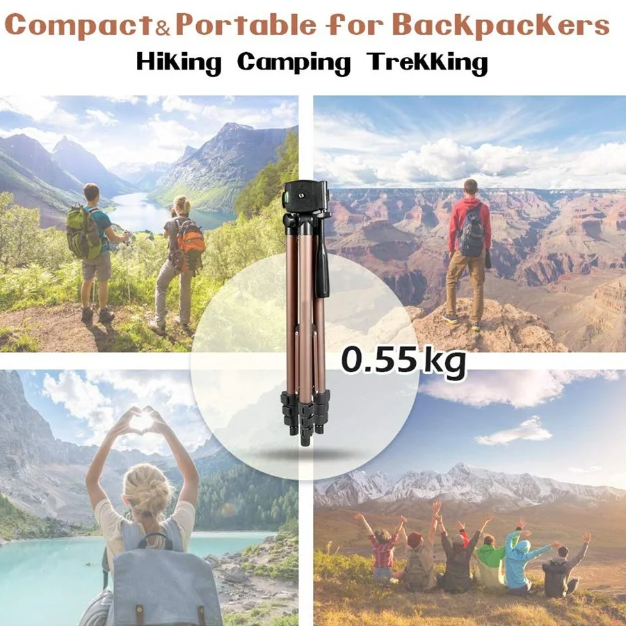 Top WT 3130 Weifeng video camera tripod plate screw 1/4 port flexible smartphone adapter 124 cm portable for Canon camera stand