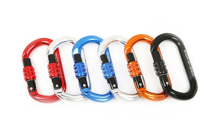 Oval Screw 25kN Aerospace Grade Aluminium Climbing Carabiner Hook
