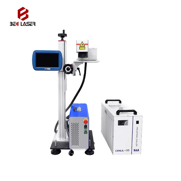 UV 3W 5W 10W JPT online flying laser marking machine for glass plastics pipe PE/PPR/PVC/HDPE/ABS
