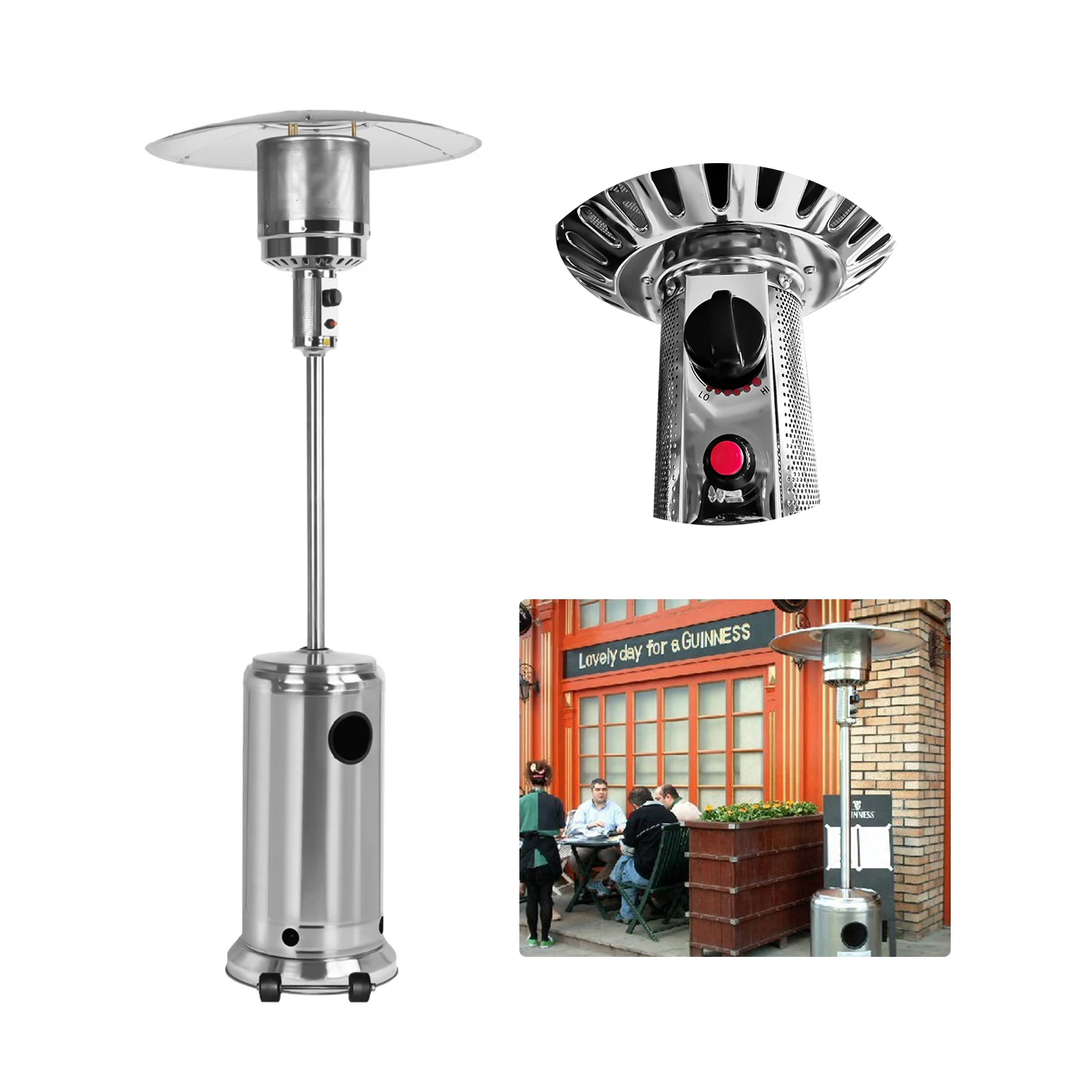 Hot sales in UK US Germany France Portable Stainless Steel propane patio heaters outdoor patio heater gas patio heater