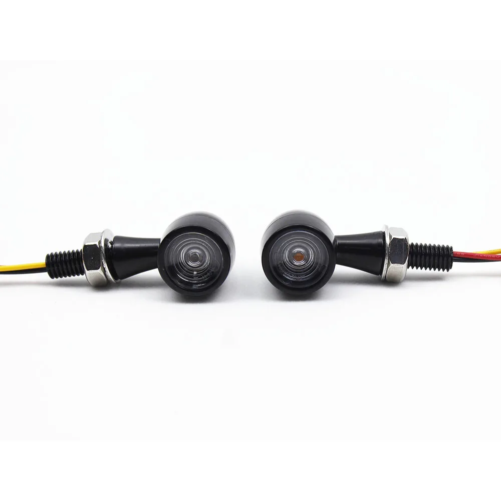 High Power Bright 3 Wires Halogen Black Mini Bullet Rear Mini Turn Signals LED Lamp Brake Mini Turn Signals LED for Motorcycle