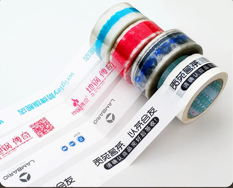 Custom Print Branding LOGO BOPP PVC adhesive paper film promotion Solution Packing Tape for Box Sealing
