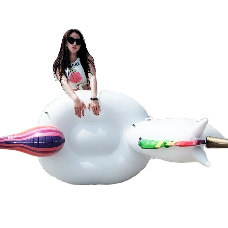wholesale swimming pool customize logo inflatable floating water toys top quality ride on beach Inflatable unicorn