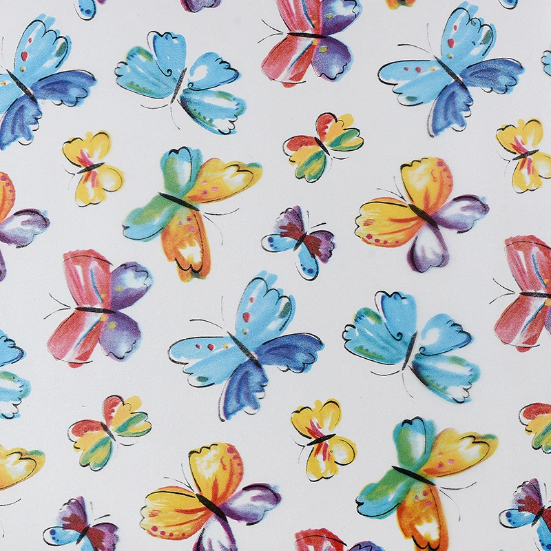 Akadeco Hot Wholesale PVC Self-Adhesive Peel And Stick Carton Color Butterfly  Frosted Home Glass Window Decoration Film