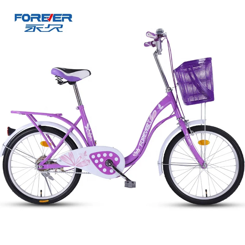 
FOREVER New type 20 inch Single Speed light city bicycle with basket bicycle for student or lady or Children 