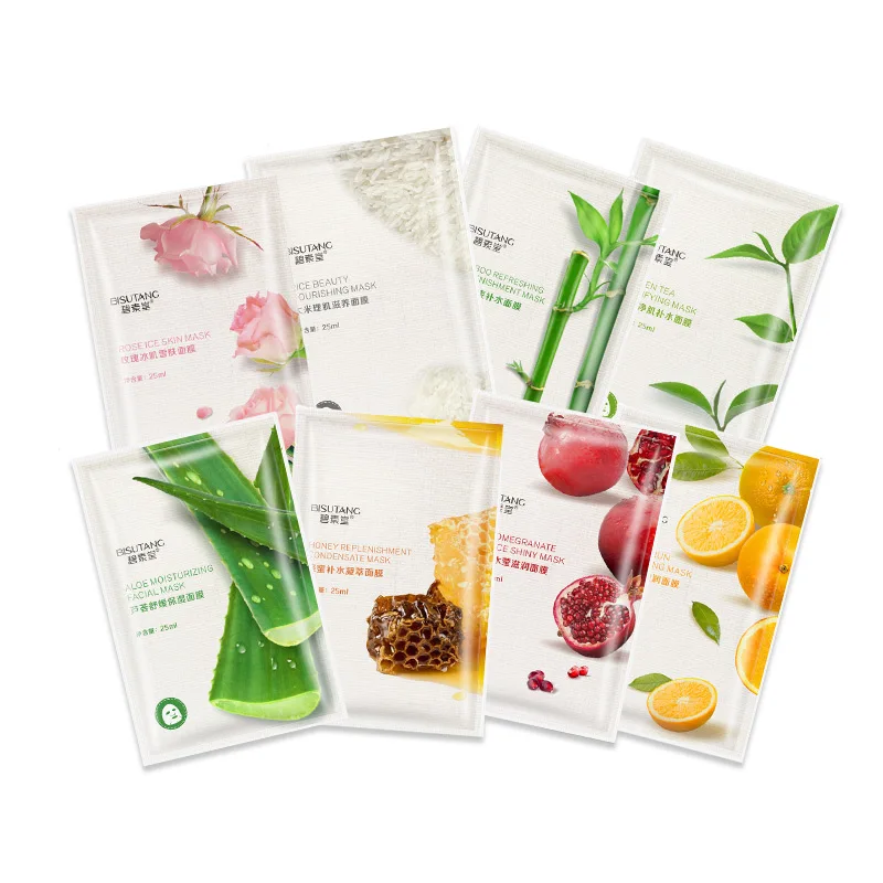 Korea Wholesale OEM Private Label Moisturizing Whitening Seaweed Green Tea Fruit Gel Facial Mask Sheet