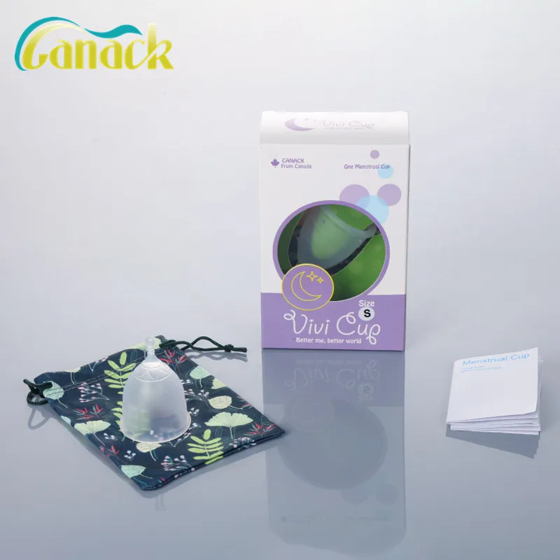 
Wholesale S L Medical Grade 100% Liquid Silicone Transparent Clear Menstrual Cup 