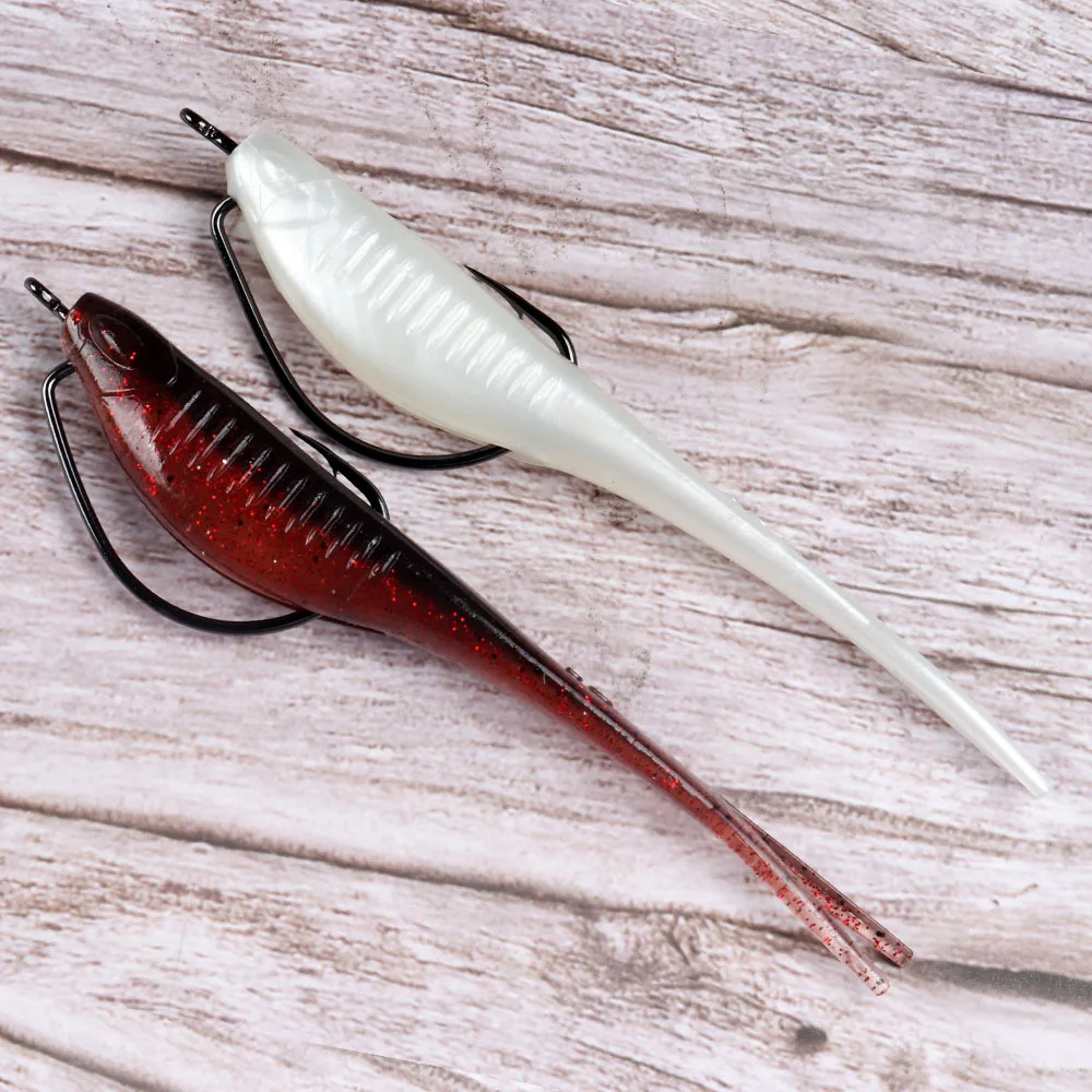 Top Right  S020 120mm 10g TPR Soft Plastic Fishing Lure Forktail Soft Swimbait Soft Swimbait Shad Bait Forkail Minnow