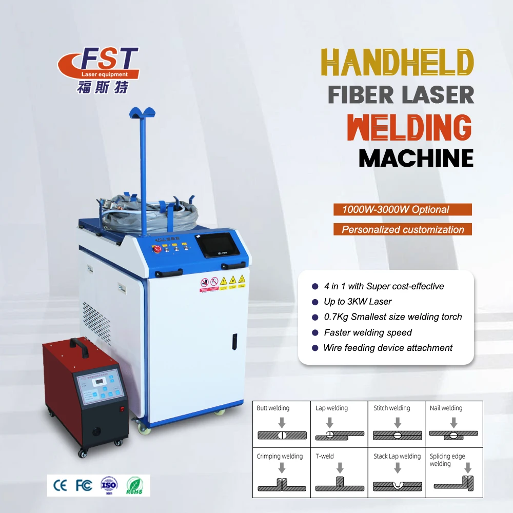 1500w 2000w 3000W 4 in 1 laser welding machine water-cooled stainless steel metal laser welding machine