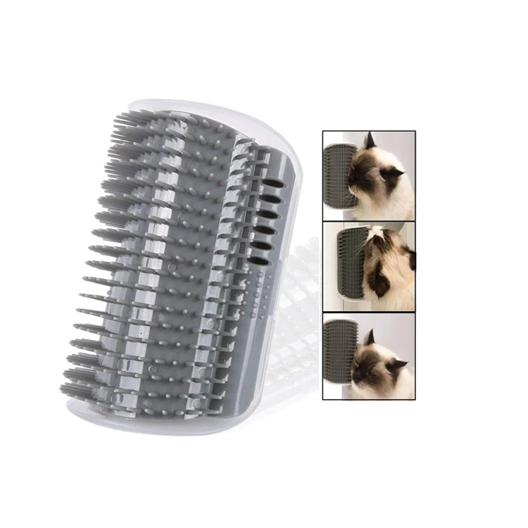 Cats Self Groomer Cat Corner Groomer Grooming Brush Wall Corner Massage Comb for Kitten Puppy