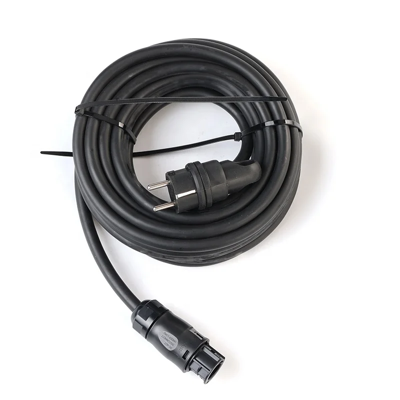 IP68 BC01 Female 3M Cable To IP44 Schuko Plug Rubber Wire 3G1.5mm2 Power Cord