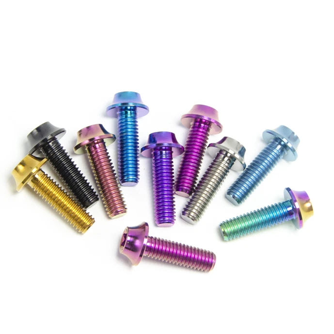 TITST M6 X 12 15 20 25 & M5 X 12 15 20 25mm Button Torx Head titanium Bolt Screw for Bicycle Motorcycle Part