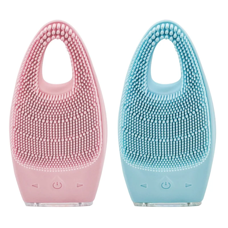 Портативный 3-в-1 мини ультразвуковой вибрирующий массажер для лица очищающая щетка перезаряжаемая силиконовая щетка для ухода за кожей лица