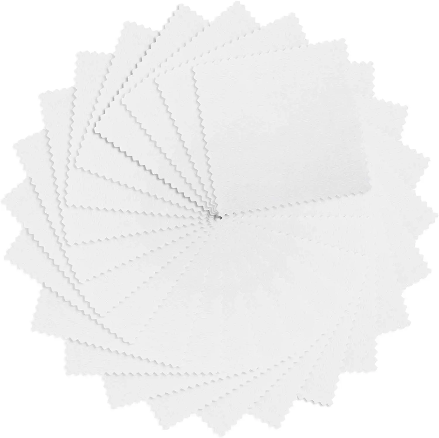 Microfiber Polishing Cloth Jewelry Watch Eye Glasses Cleaning Cloth Sterling Silver Ready Goods 8*8cm White Customized Welcomed