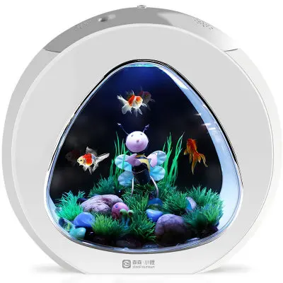 Mini 3d aquarium USB acrylic Ecology fish tank LED goldfish bowl