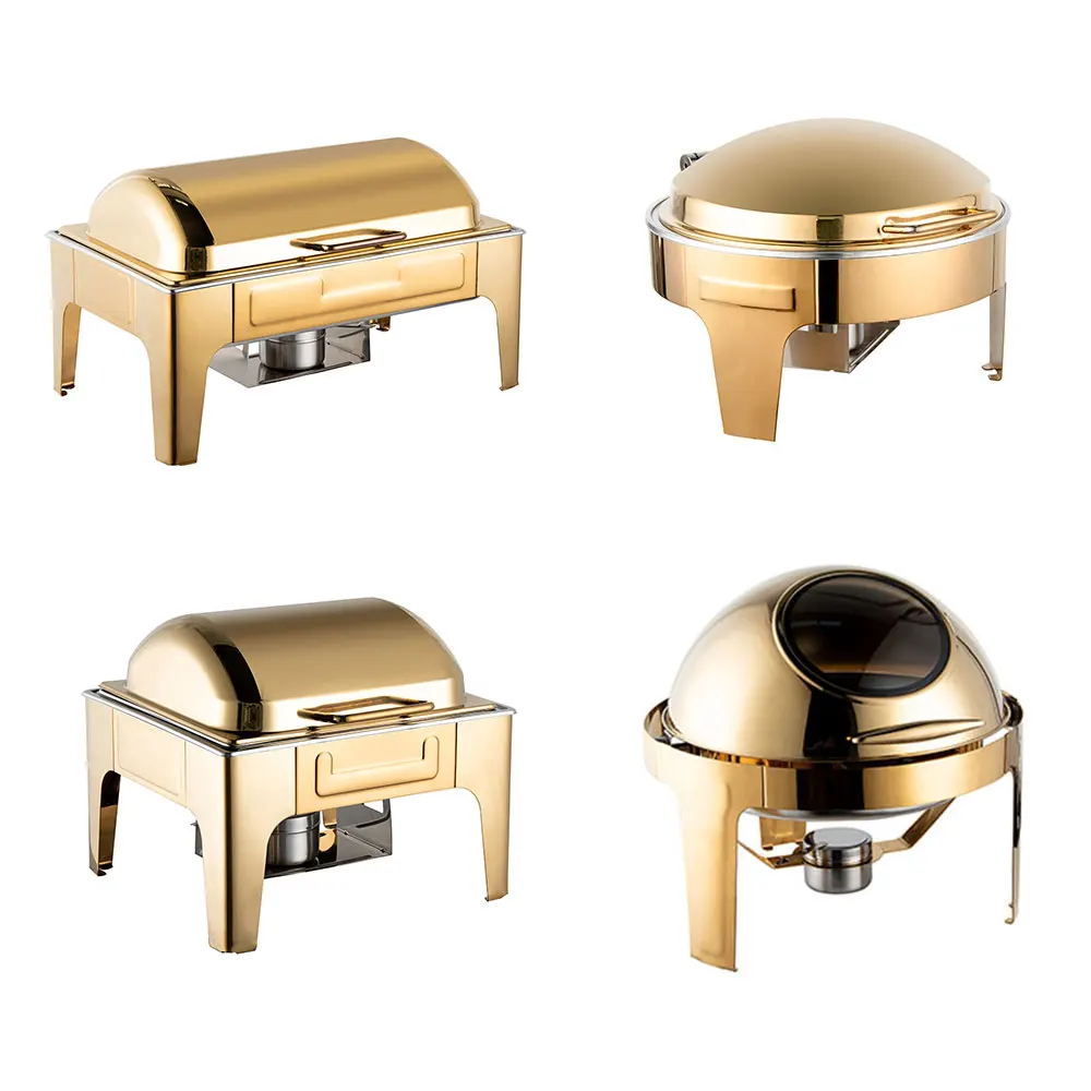 Muxing Factory Direct Stainless Steel Soup Food Warmer Light/Serving Tray/Cheffing Dish/Gn Pan For Hotel Catering Buffet