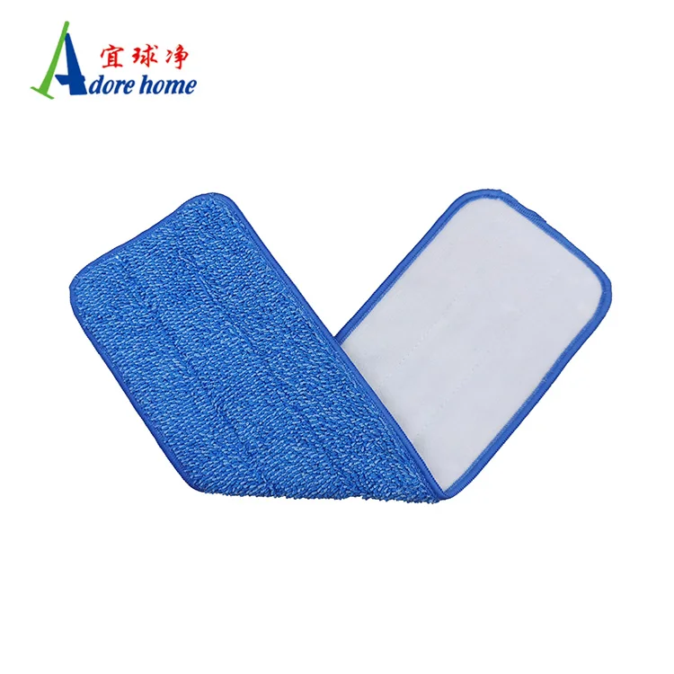 Microfiber mop pad for flat mop refill