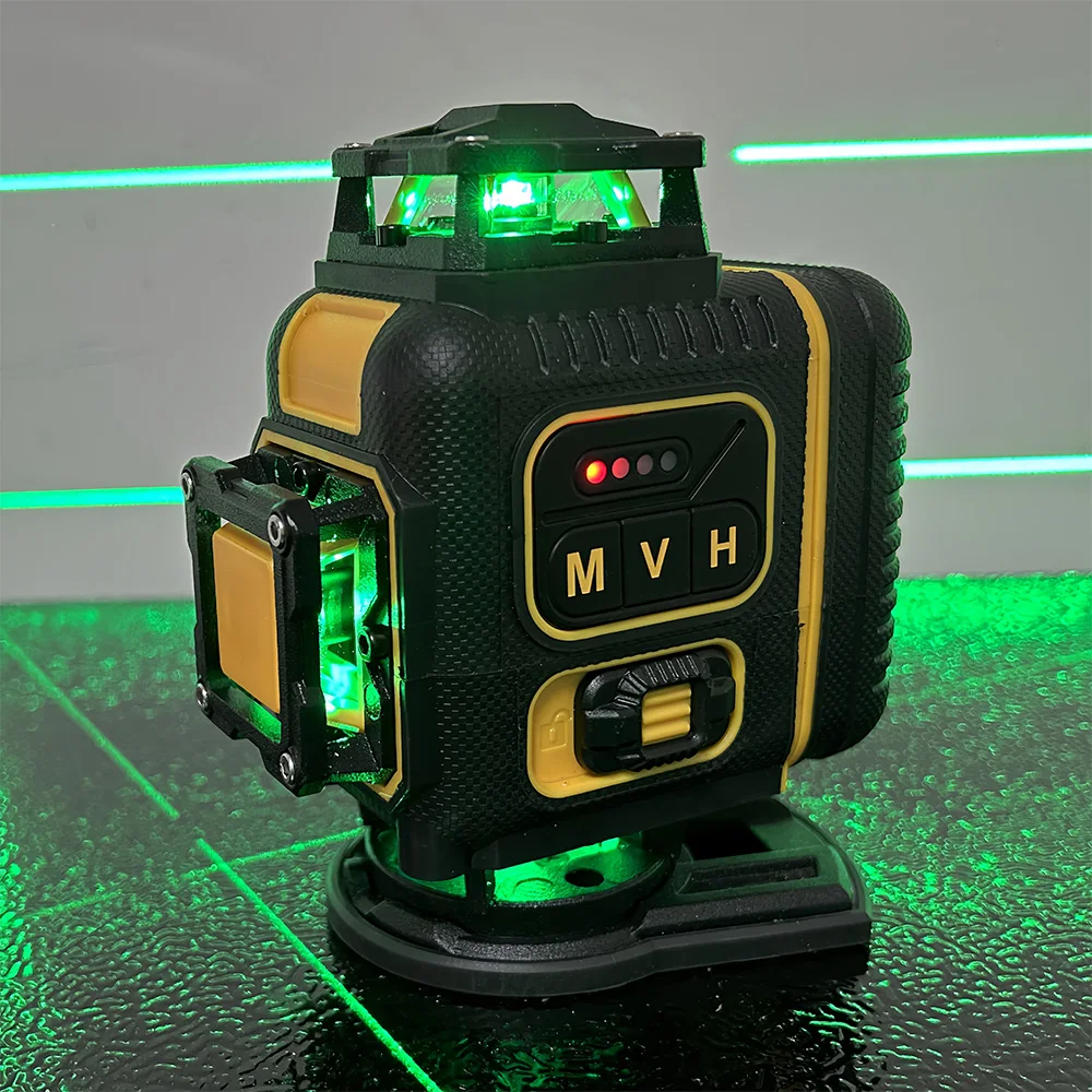 Multipurpose Automatic Self leveling Green 16 Line 4D Laser Level Instrument For Construction