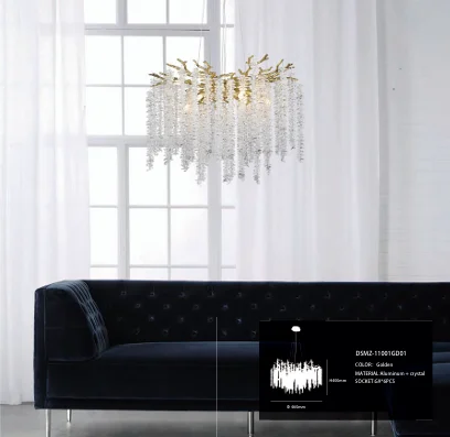 Luxury Living Room Lamp Crystal Ceiling Lamp Villa Banquet Decoration Tree Branch Crystal Chandelier