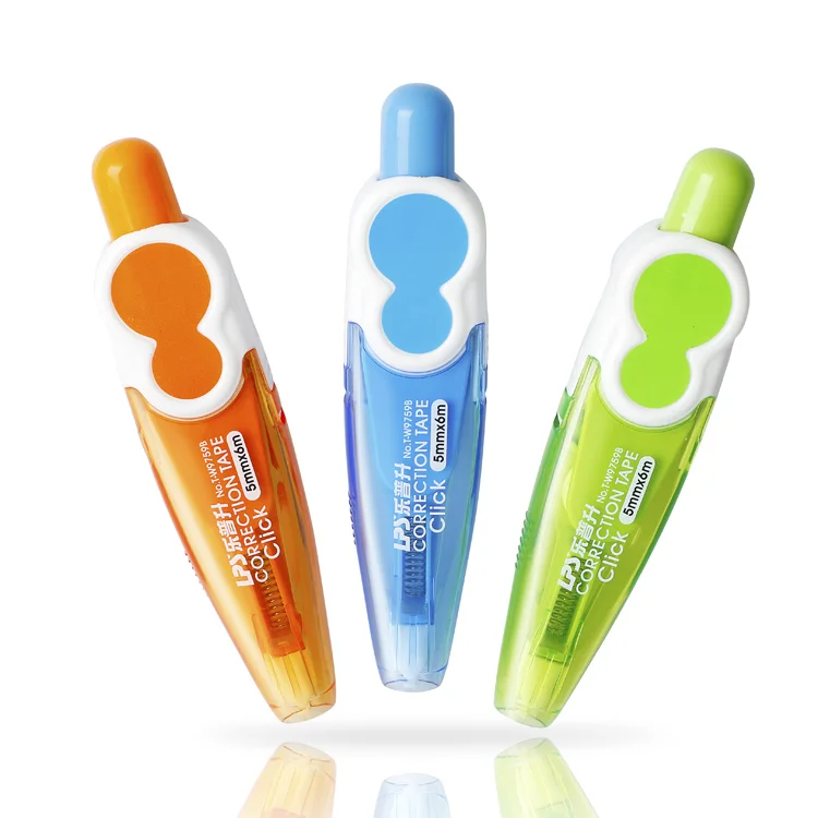 Customization Stationery School Correct Supplies Press Retractable Pen Type Refillable Correction Tape No.T-W9759B
