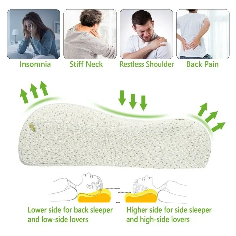 Дешевые бамбуковые подушки Almohada De Bambu Para El Cuello оптовая продажа мягкие измельченные с эффектом памяти охлаждающие