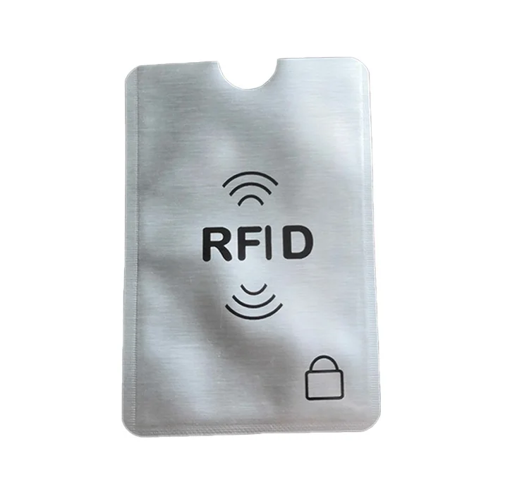 Whosale Price Stock Card Sleeve RFID Blocking Aluminum Foil Card Sleeve for Card ID Information Protection