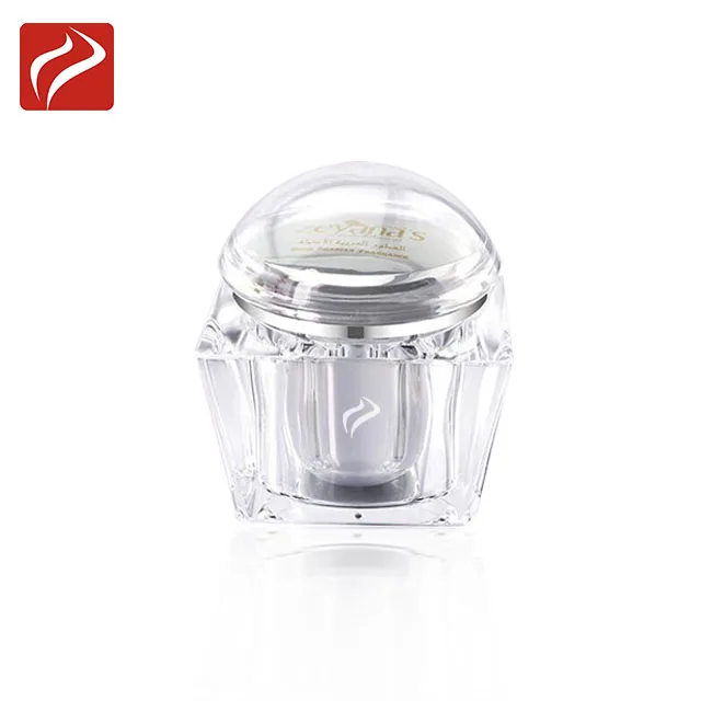 Empty double wall square acrylic cosmetic jar for skin cream 200ml