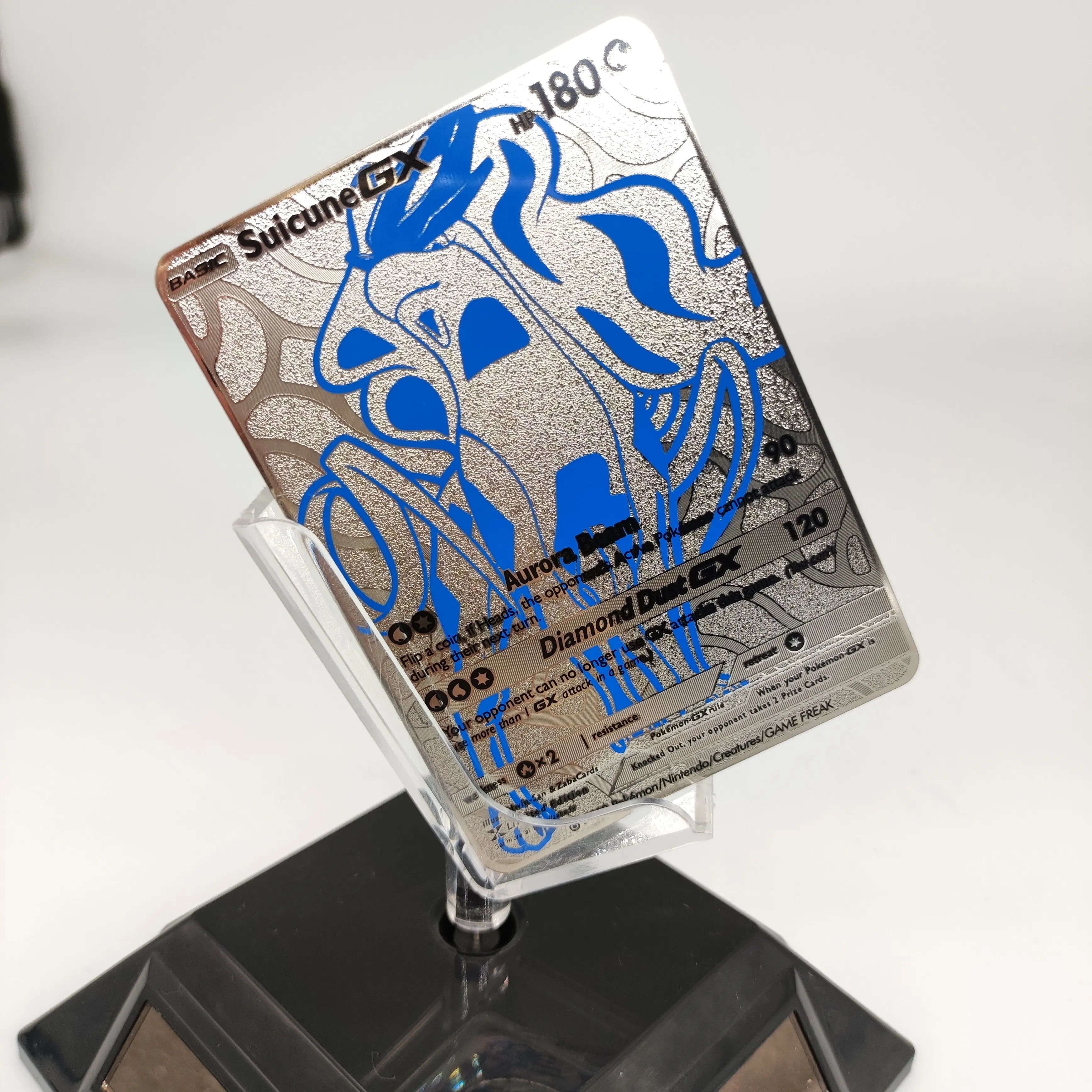 In Stock Gold Metal Charizard Vamx Hp500 Poke mon Cards New Trading Cards Collection Game