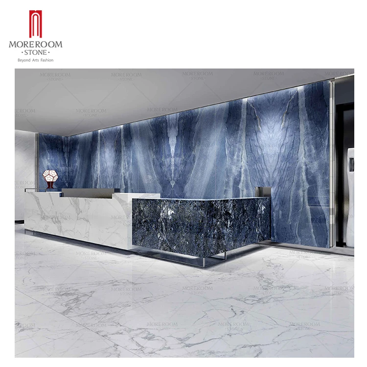 Brazilian Blue Granite Azul Macaubas large exterior porcelain tiles